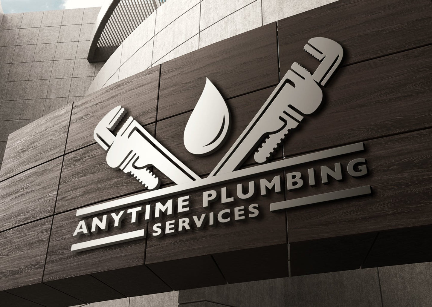 Logo Design - Plumbing Company | Plumber Logo | Plumbing Services Logo | Wrench Logo