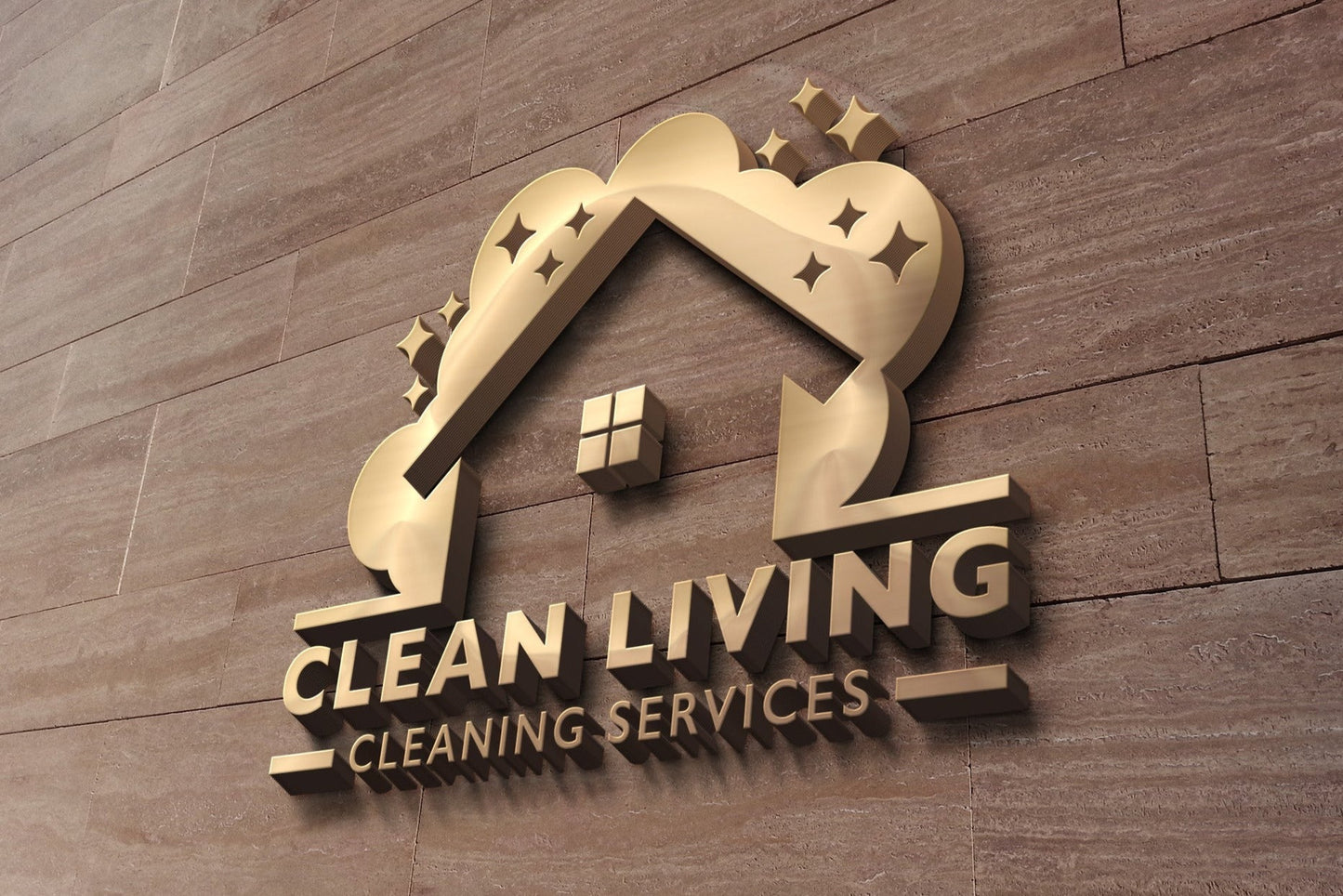 Logo Design - House Cleaning Design | Housekeeping Logo | Maid Services | Cleaning Business