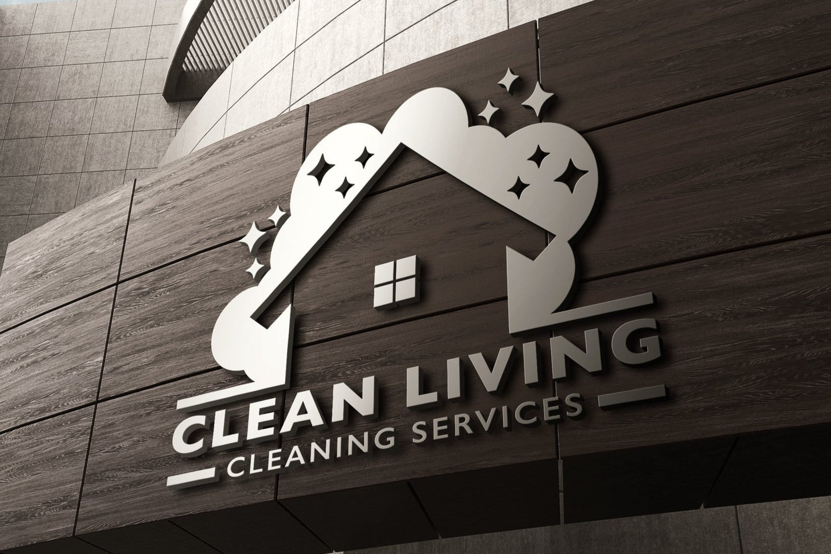 Logo Design - House Cleaning Design | Housekeeping Logo | Maid Services | Cleaning Business