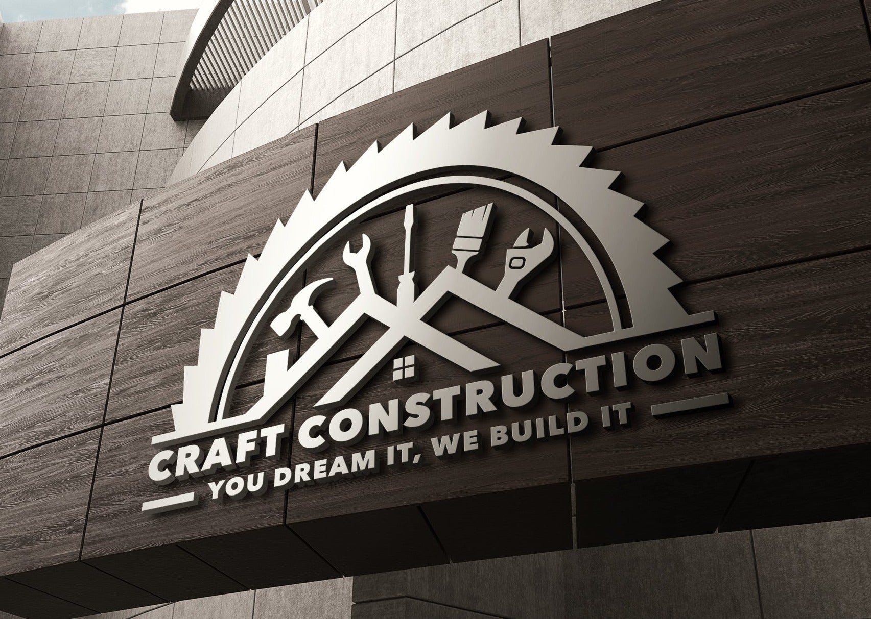 Construction Logo Design | Construction Company Logo | Home Remodeling Business Logo | Home Repair Services | Handyman Logo | Hammer Logo