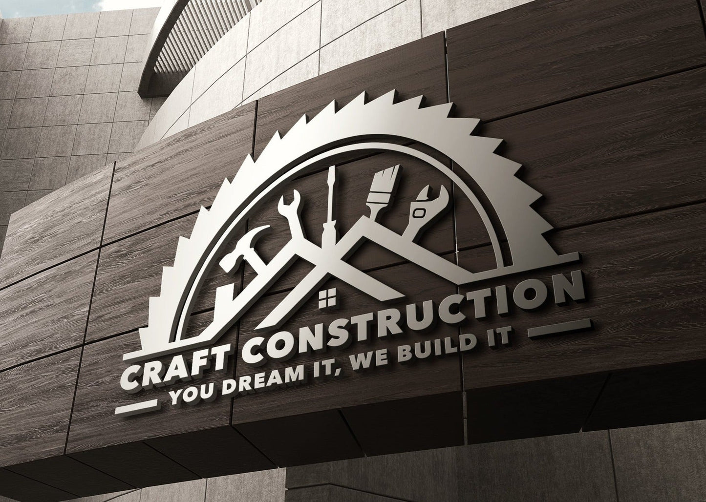 Construction Logo Design | Construction Company Logo | Home Remodeling Business Logo | Home Repair Services | Handyman Logo | Hammer Logo
