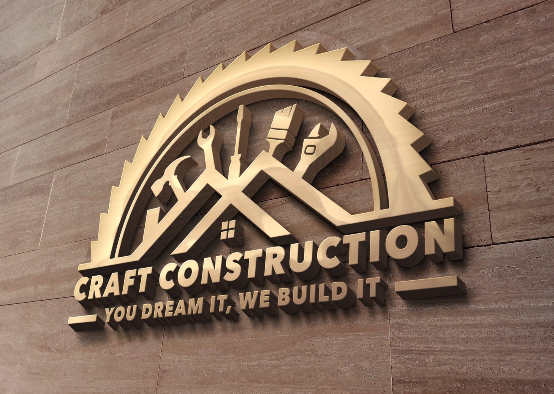 Construction Logo Design | Construction Company Logo | Home Remodeling Business Logo | Home Repair Services | Handyman Logo | Hammer Logo