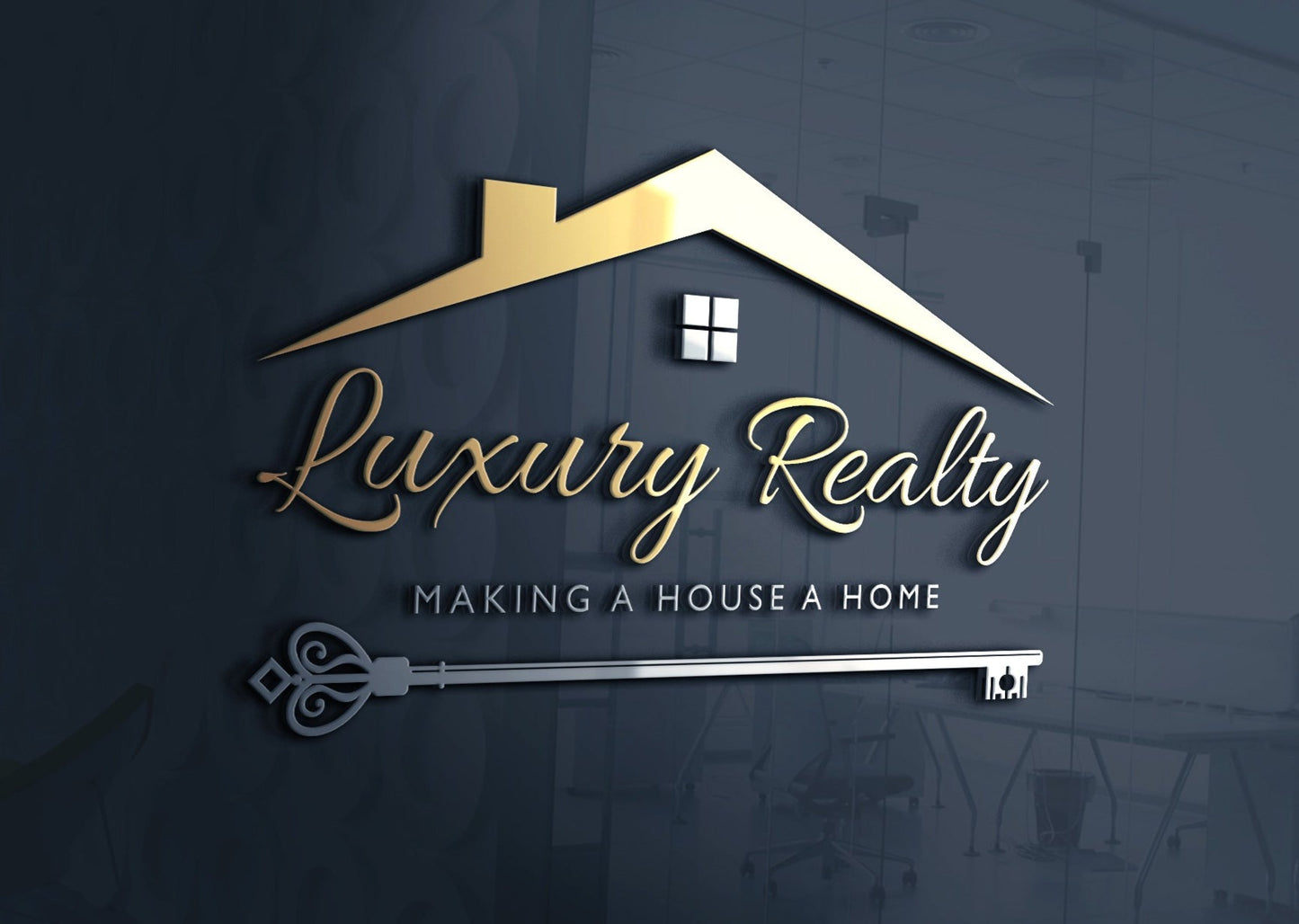 Logo Design - Real Estate Logo | Realtor Logo | Realty Business | Key Logo Design | House Design