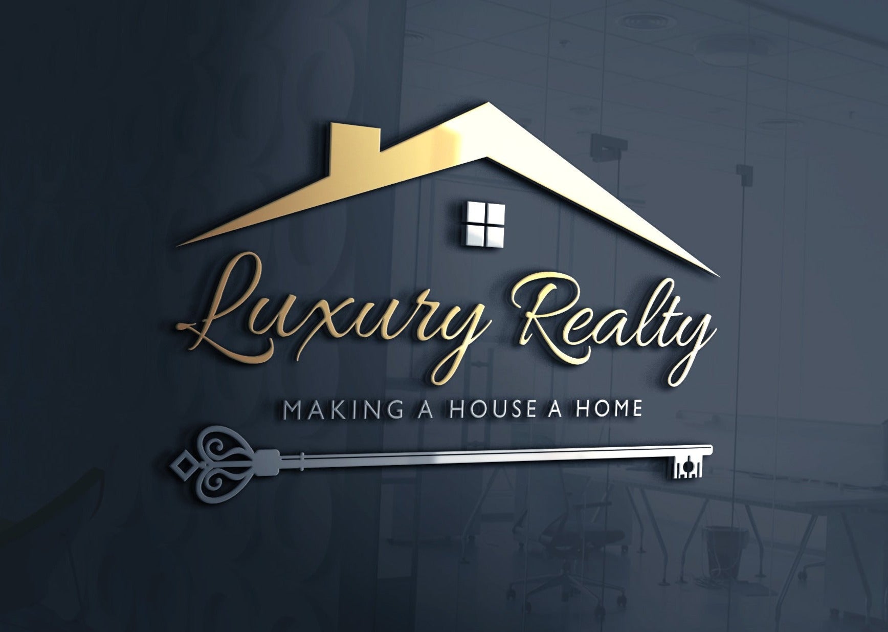 Logo Design - Real Estate Logo | Realtor Logo | Realty Business | Key Logo Design | House Design