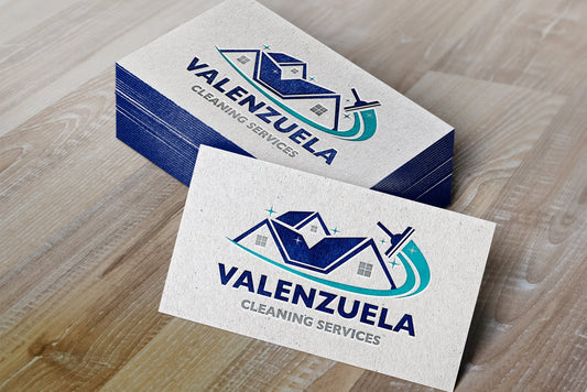 Logo Design - Cleaning Business Logo | House Cleaning Service Logo | Cleaning Services Logo Design