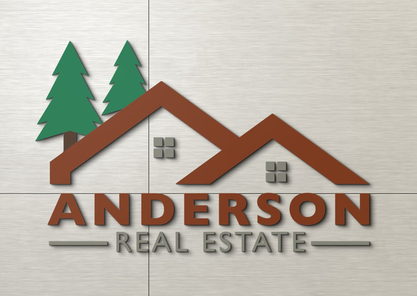 Logo Design Real Estate Realtor Property Management Construction Roofing Tree