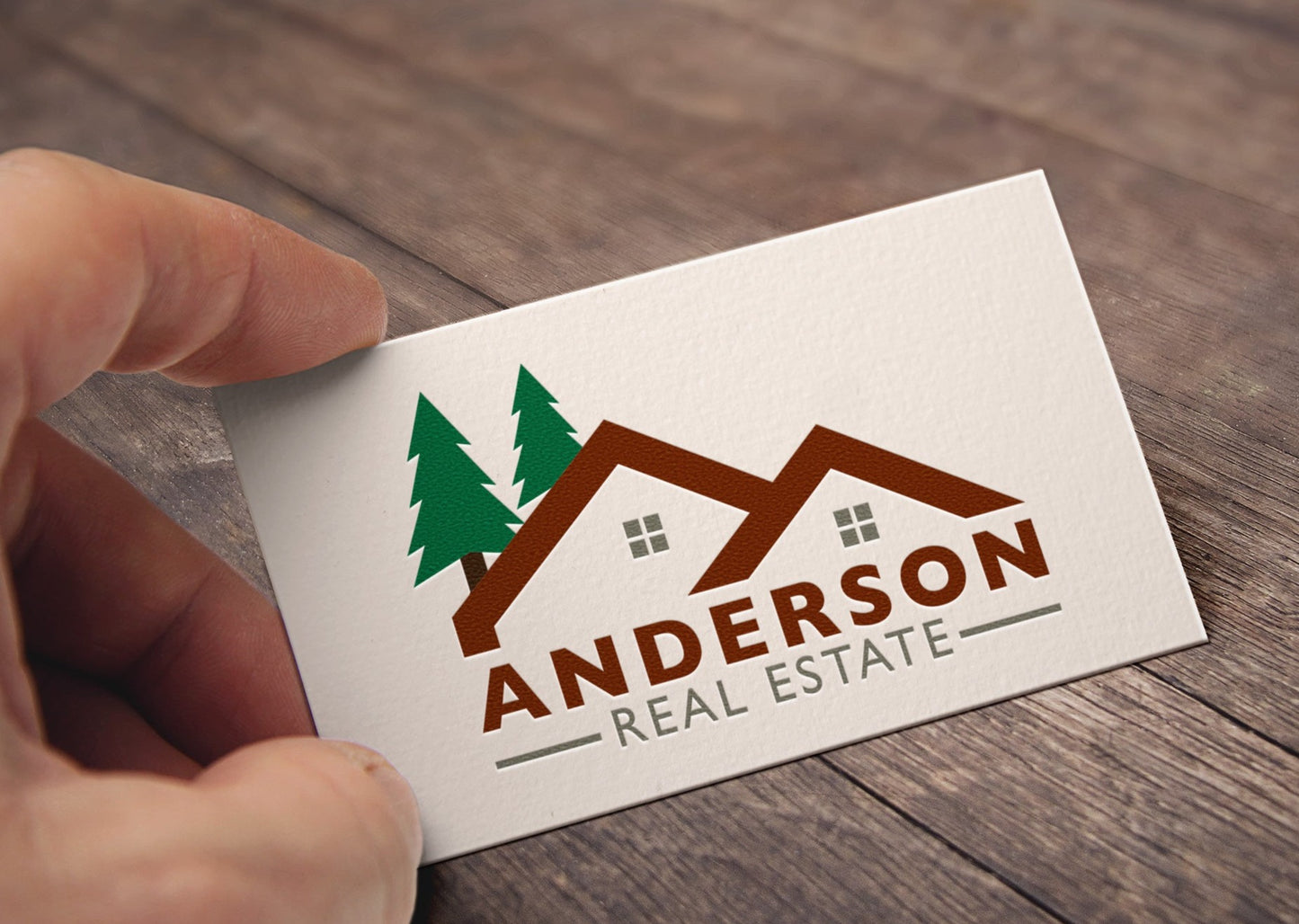 Logo Design Real Estate Realtor Property Management Construction Roofing Tree