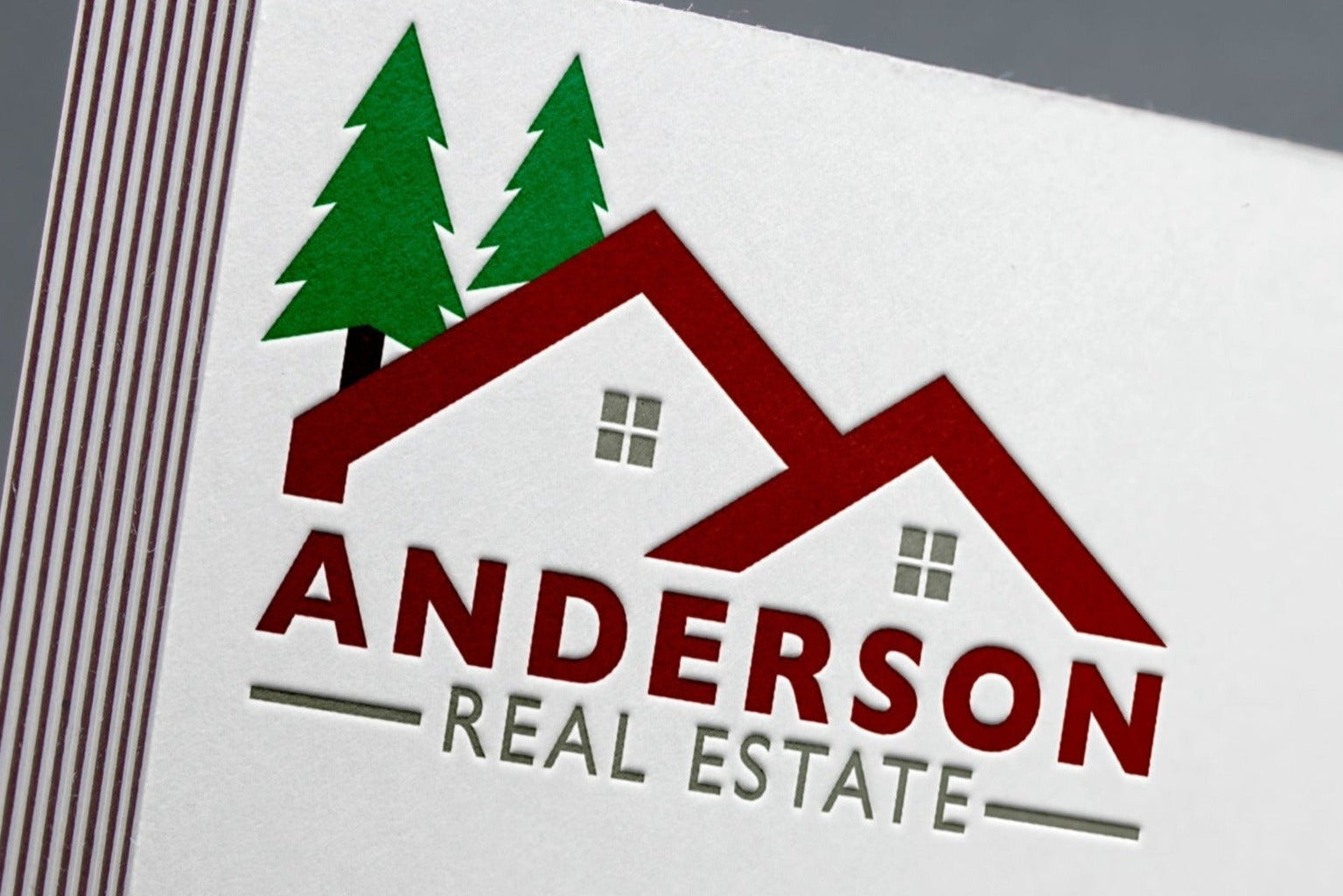 Logo Design Real Estate Realtor Property Management Construction Roofing Tree