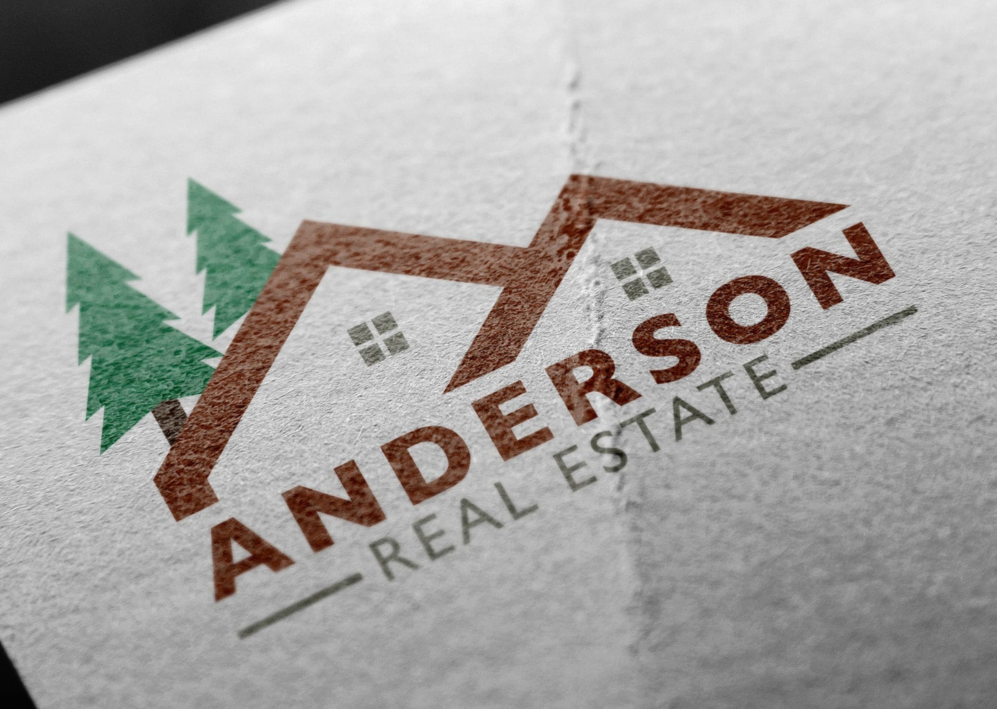 Logo Design Real Estate Realtor Property Management Construction Roofing Tree
