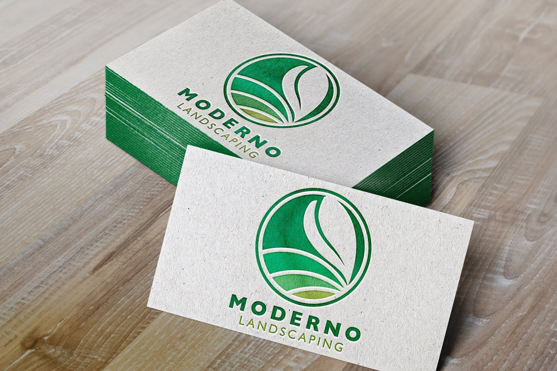 Logo Design - Landscaping Design | Lawn Care Business | Leaf Icon | Landscaper | Maintenance