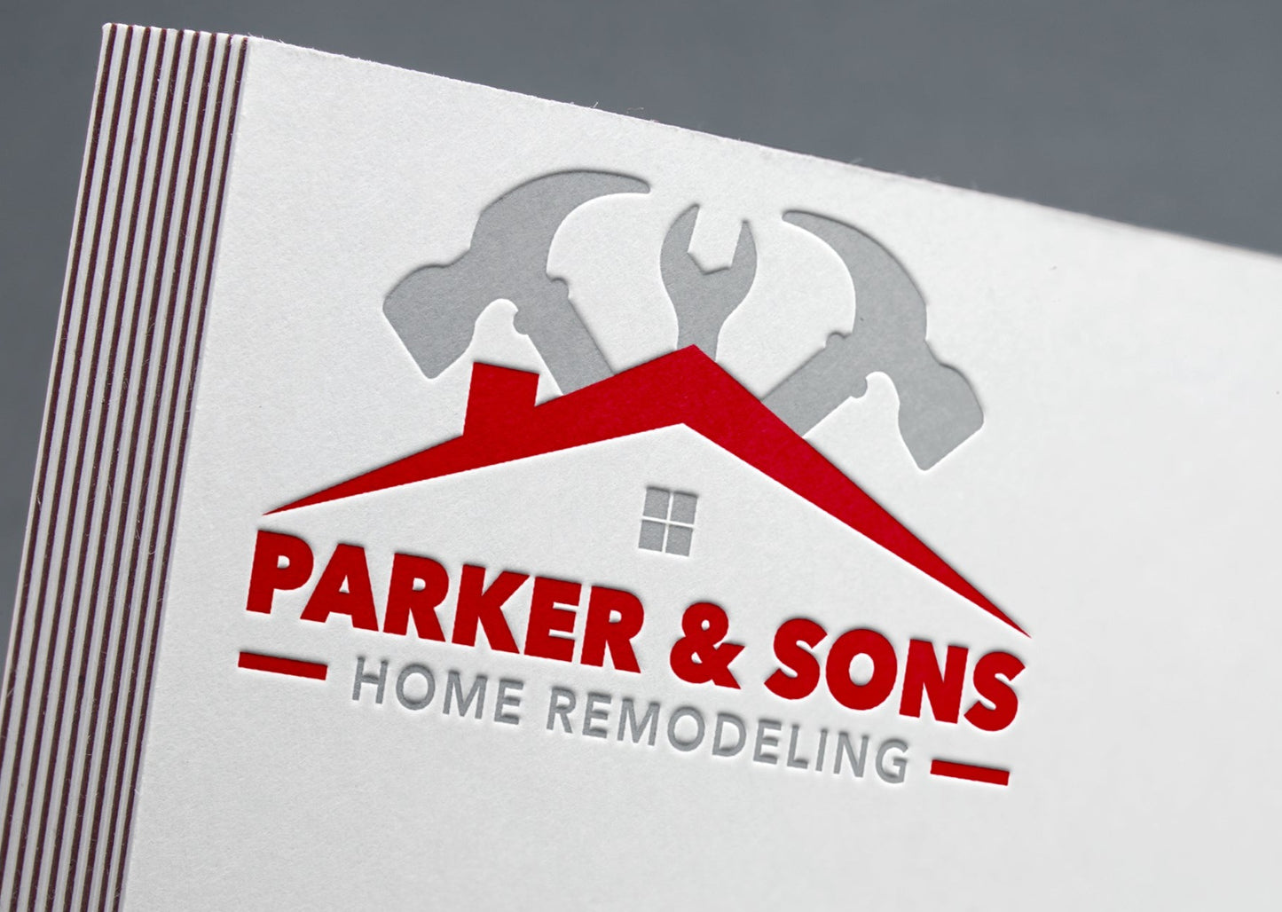Logo Design - Construction Company | Roofing Business | Hammer Design | Roof | House Design